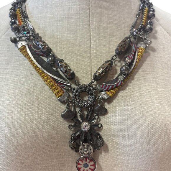 Ayala Bar Grey + Yellow Necklace - Picture 3 of 3